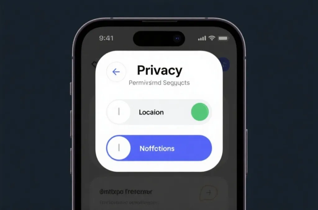 手机隐私与安全权限设置界面示意图